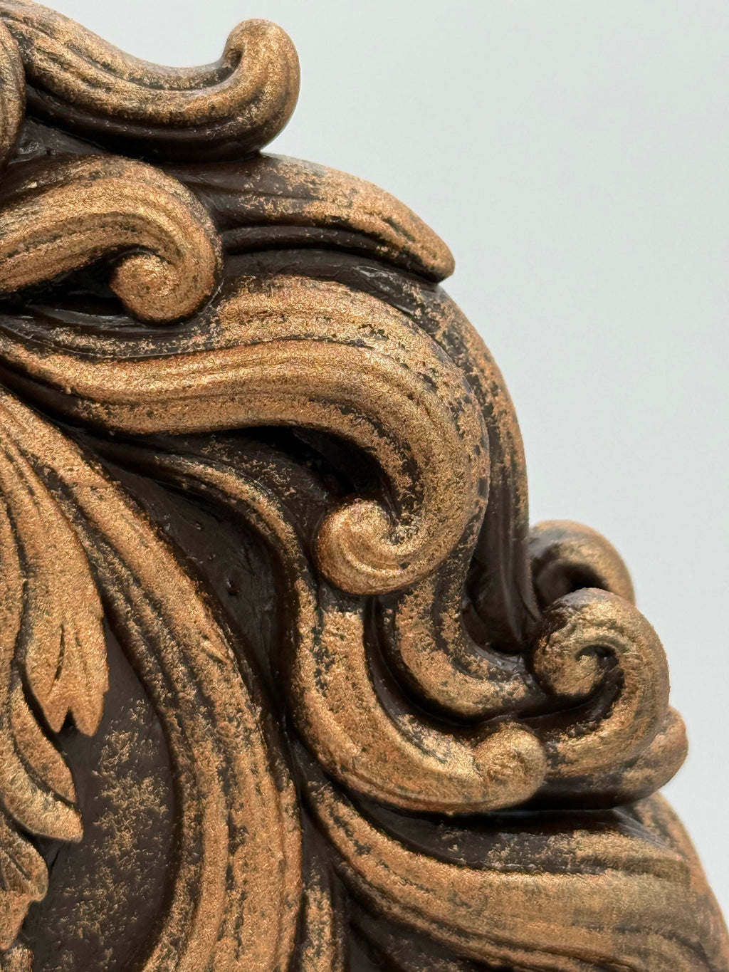 Ornate Resin Horse Head Sculpture, Bronze-Tone Finish, 6.42-Inch Equestrian Decor