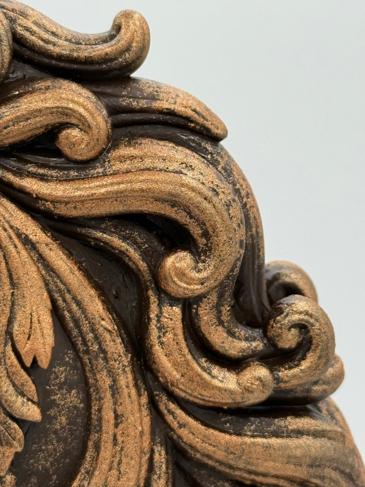 Ornate Resin Horse Head Sculpture, Bronze-Tone Finish, 6.42-Inch Equestrian Decor