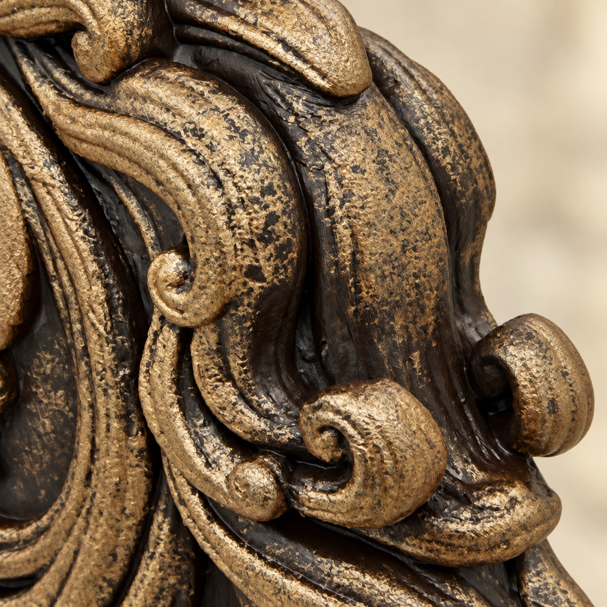 Ornate Resin Horse Head Sculpture, Bronze-Tone Finish, 6.42-Inch Equestrian Decor